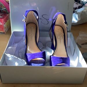 Jessica Simpson purple heels